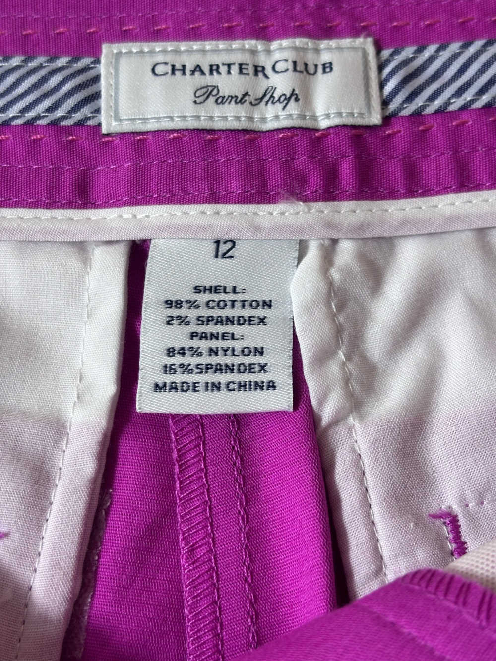Charter Club Pant Shop Stretch Bermuda Shorts Tummy Slimming Classic Fuchsia 12 - Picture 5 of 11
